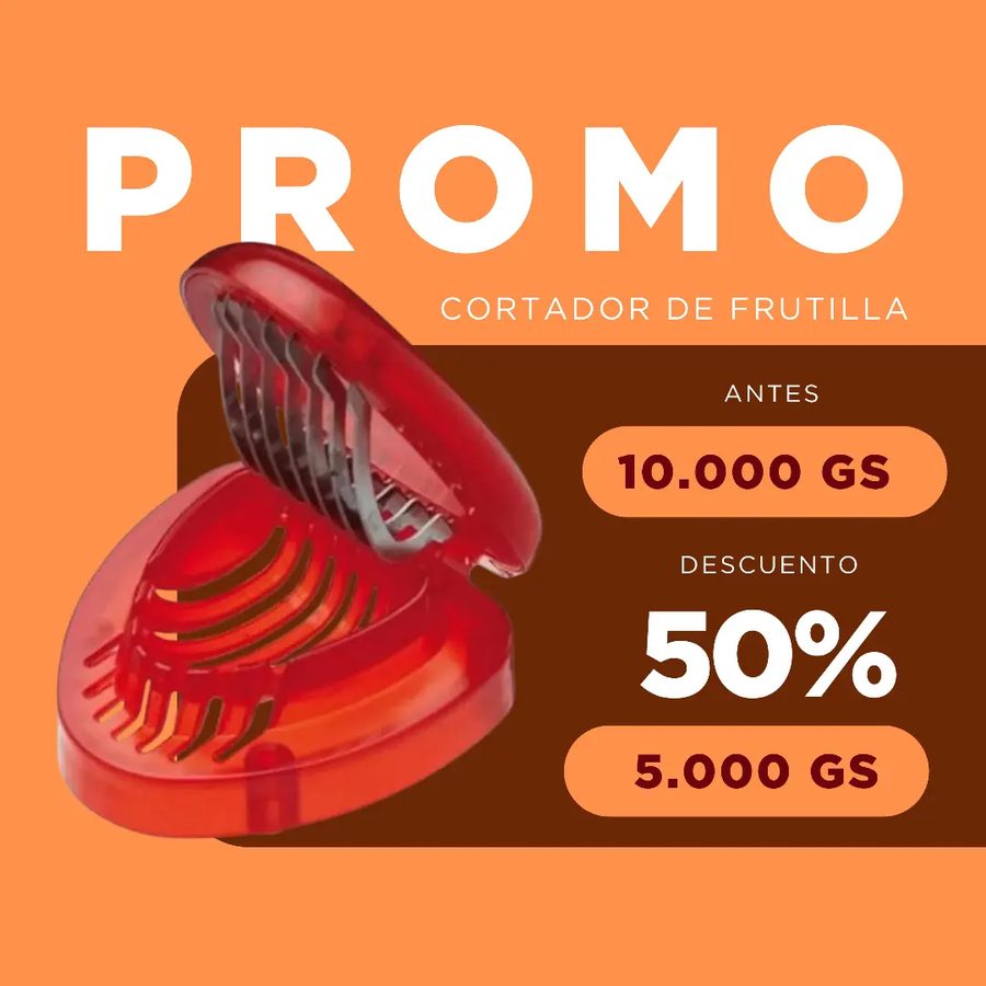 Cortador de frutilla rojo