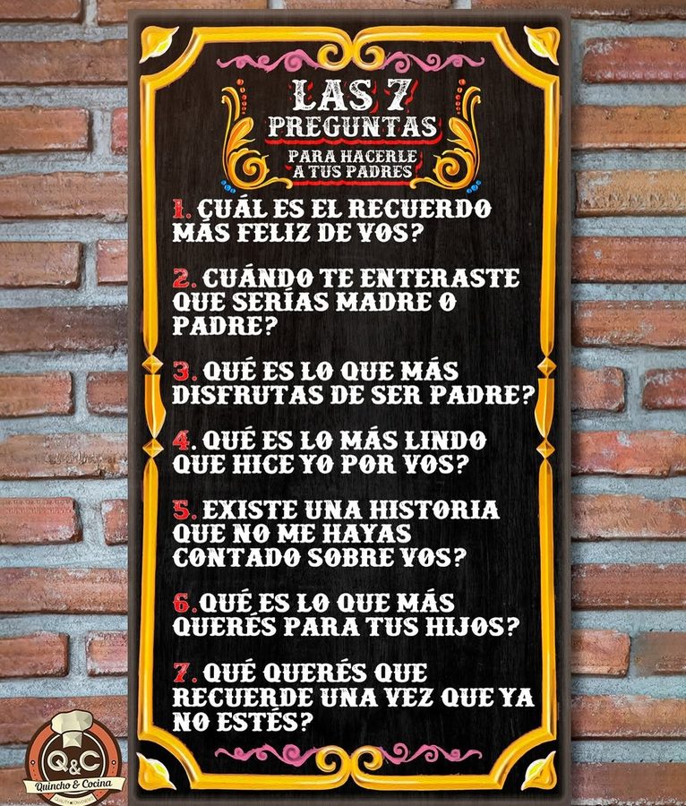Cuadro Las 7 preguntas para hacerle a tus padres – foto 2