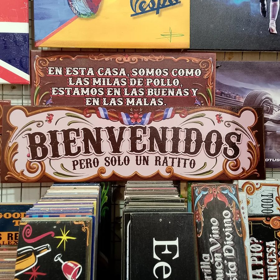 Cuadro Bienvenidos pero solo un ratito