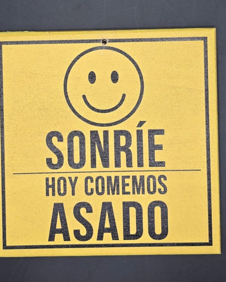 Cuadro Sonríe hoy comemos asado