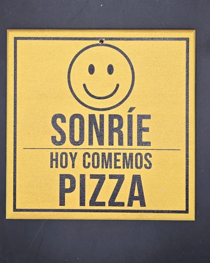 Cuadro Sonríe hoy comemos pizza