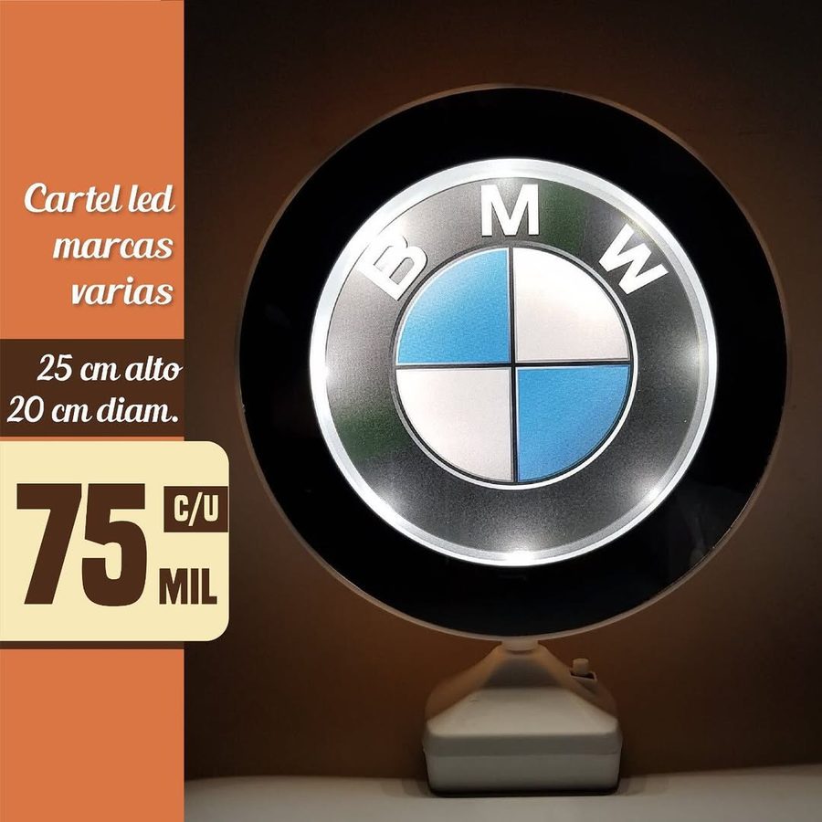 Cartel LED de mesa BMW
