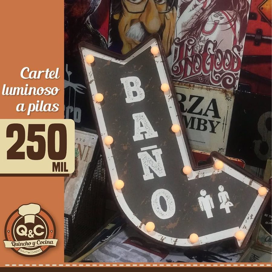 Flecha luminosa Baño negra
