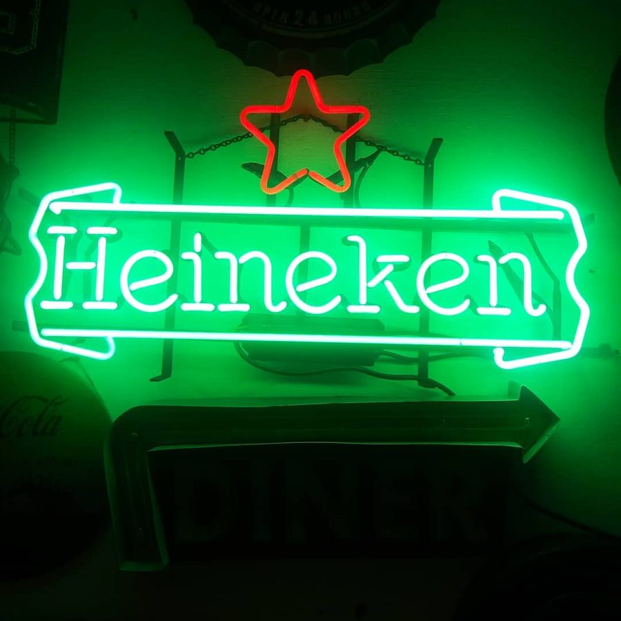 Neón Heineken con estrella (neón con banda) – foto 2