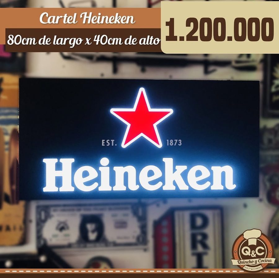 Neón Heineken (backlight rectangular)