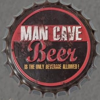 Tapa decorativa Man Cave Beer (con relieve)