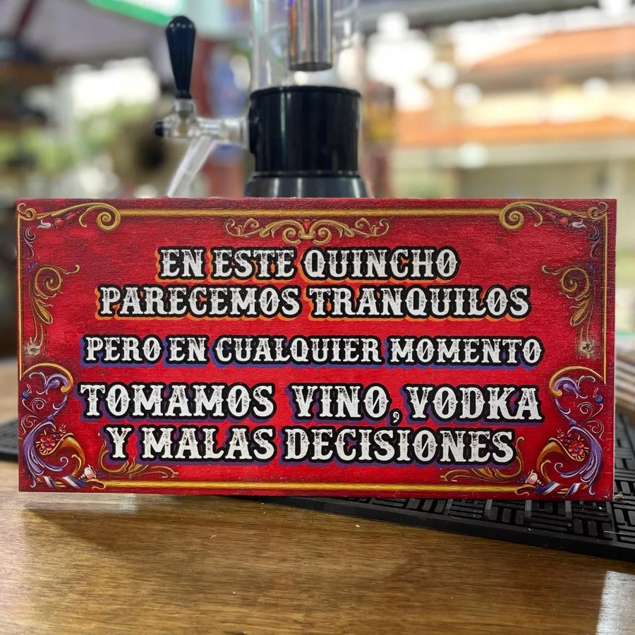 Cuadro En este quincho parecemos tranquilos