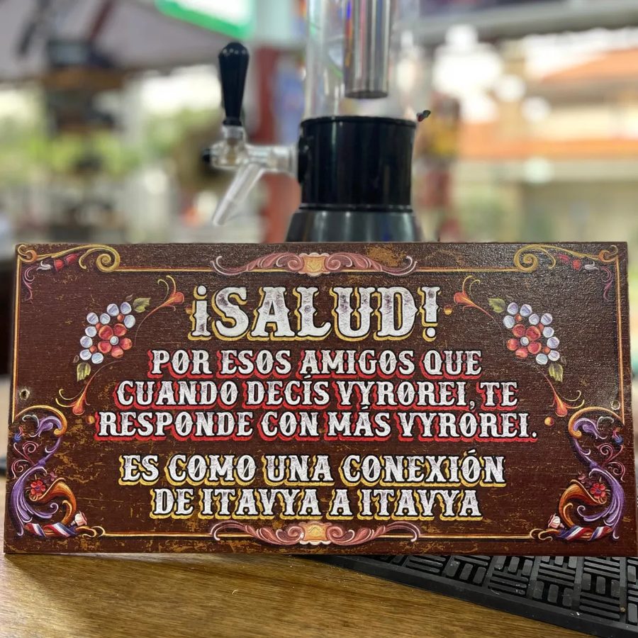 Cuadro ¡Salud! por esos amigos que cuando decís vyroreí