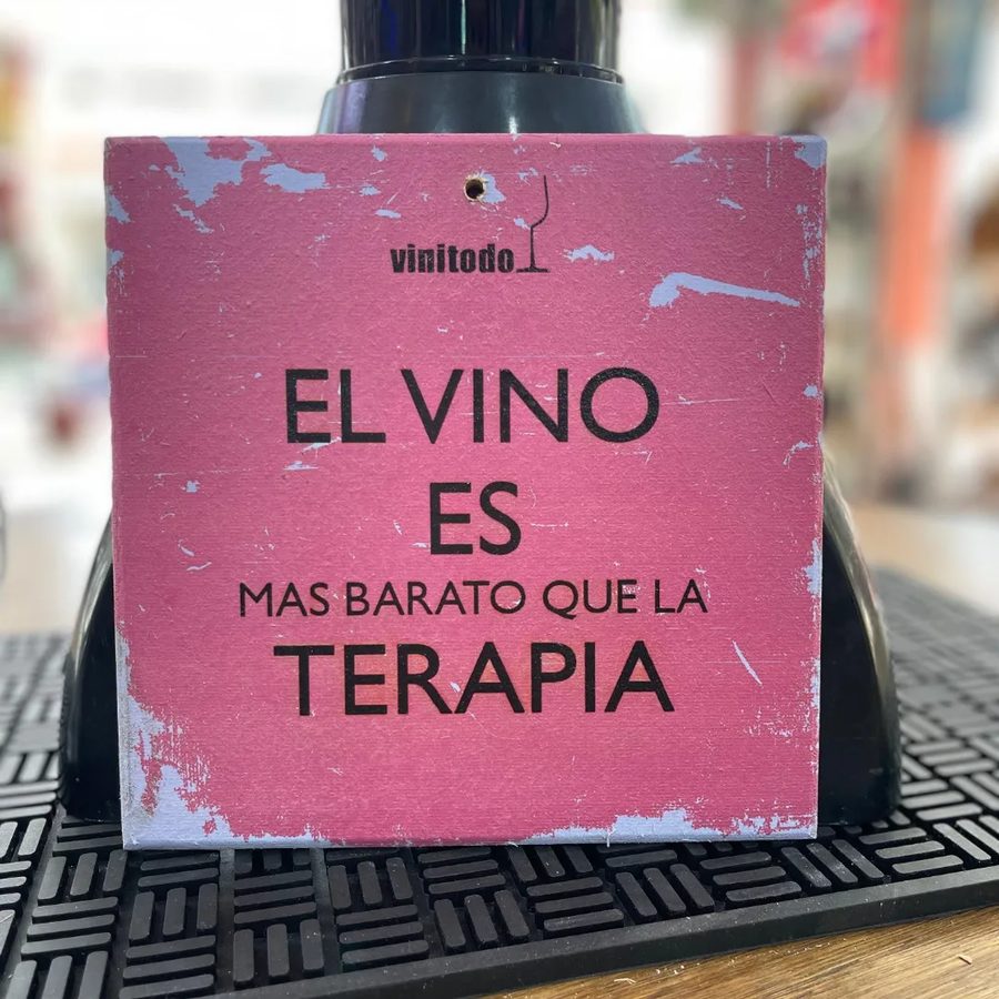 Cuadro El vino es más barato que la terapia