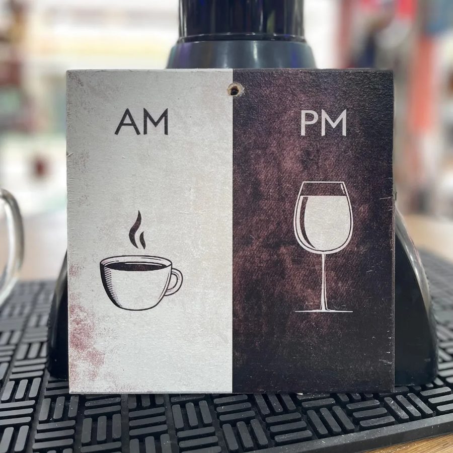 Cuadro AM café PM vino