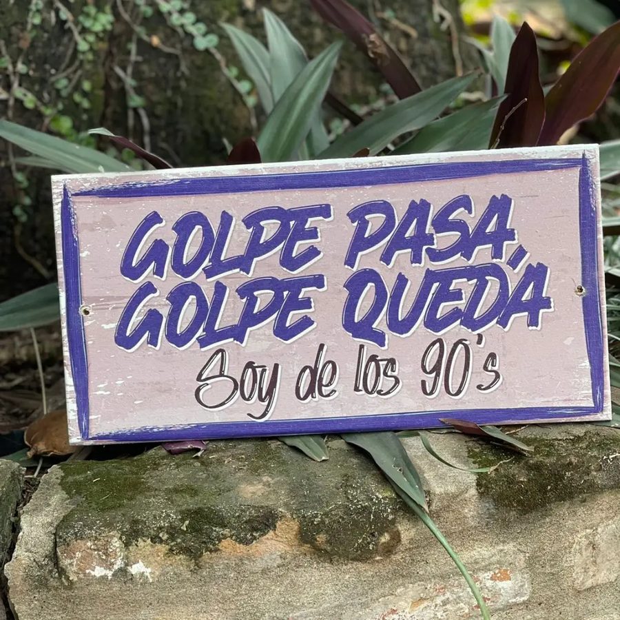 Cuadro Golpe pasa golpe queda soy de los 90's