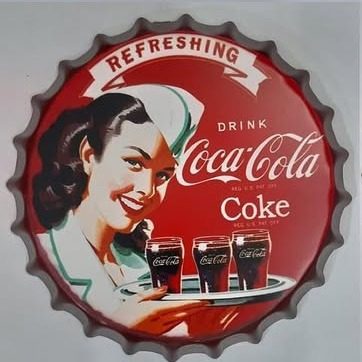 Tapa decorativa Coca-Cola (Refreshing, mesera)