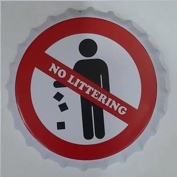 Tapa decorativa No Littering