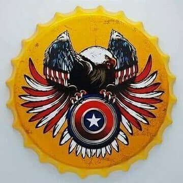 Tapa decorativa Águila con escudo de estrella – foto 2