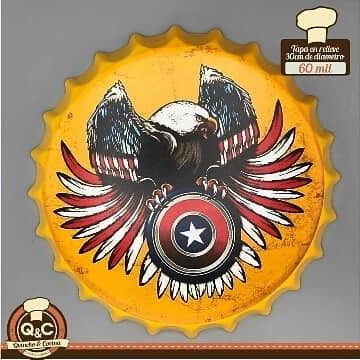 Tapa decorativa Águila con escudo de estrella – foto 3