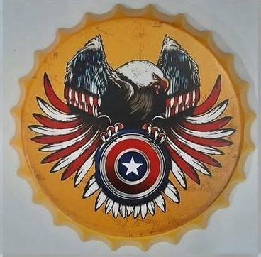 Tapa decorativa Águila con escudo de estrella