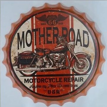 Tapa decorativa Mother Road Motorcycle Repair