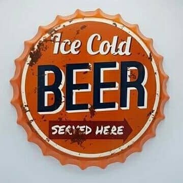 Tapa decorativa Ice Cold Beer Served Here – foto 2