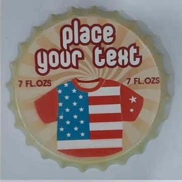 Tapa decorativa Place Your Text (remera con bandera)