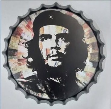 Tapa decorativa Retrato de hombre con boina y estrella