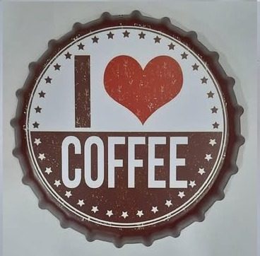 Tapa decorativa I Love Coffee
