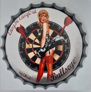 Tapa decorativa Bullseye (pin-up con diana)