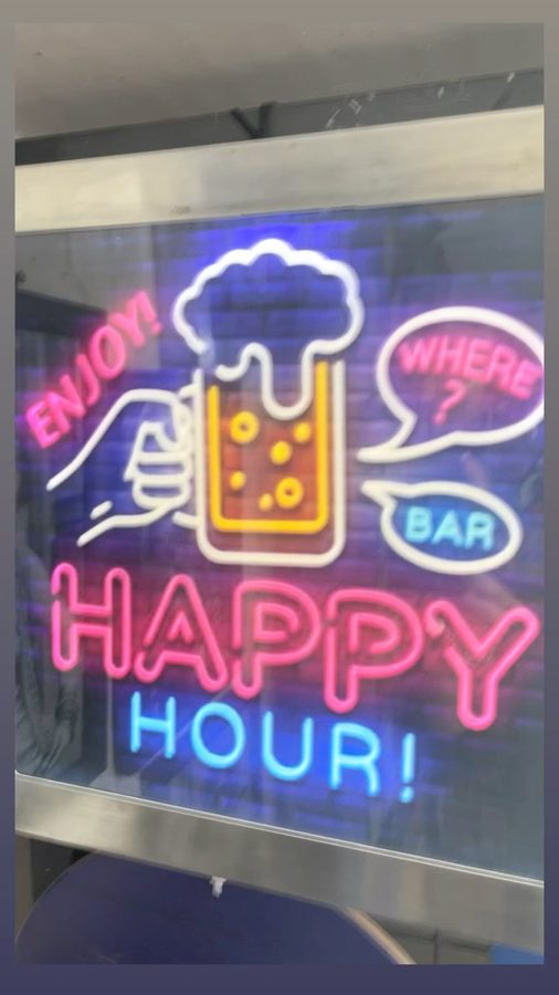 Neón Enjoy Happy Hour Bar jarra de cerveza