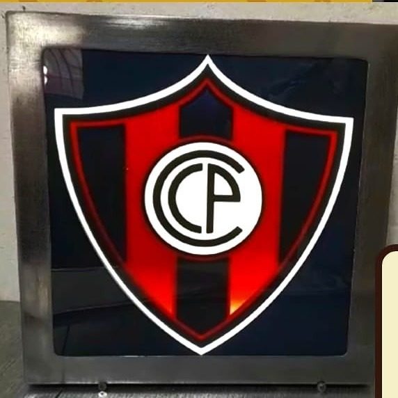 Neón Cerro Porteño (caja de luz cuadrada)