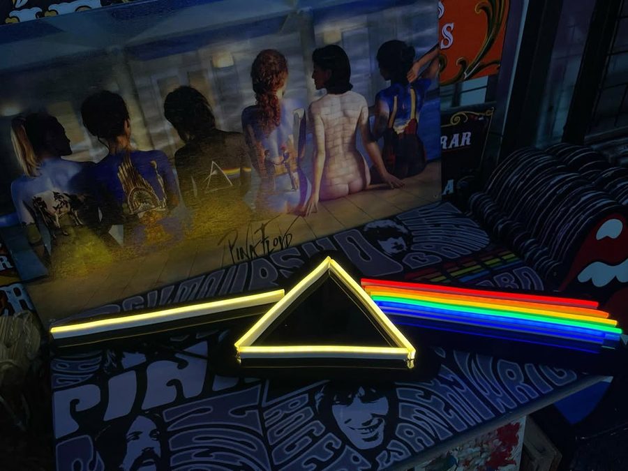 Neón Pink Floyd prisma