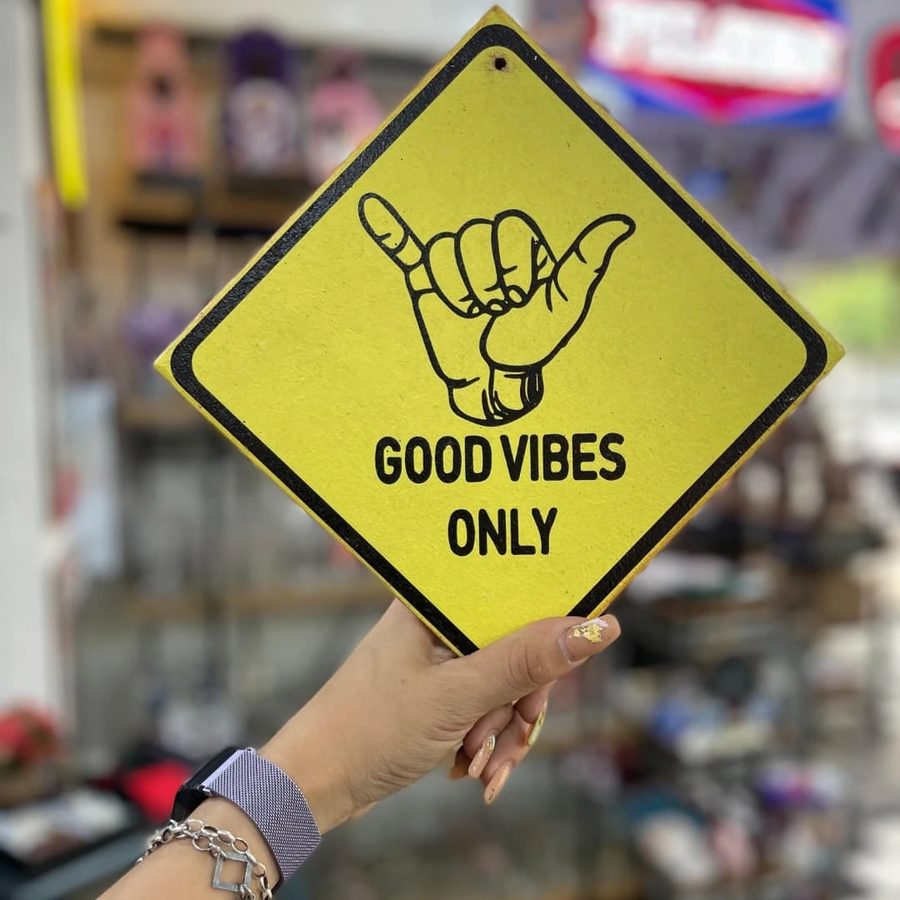 Cuadro Good Vibes Only señal