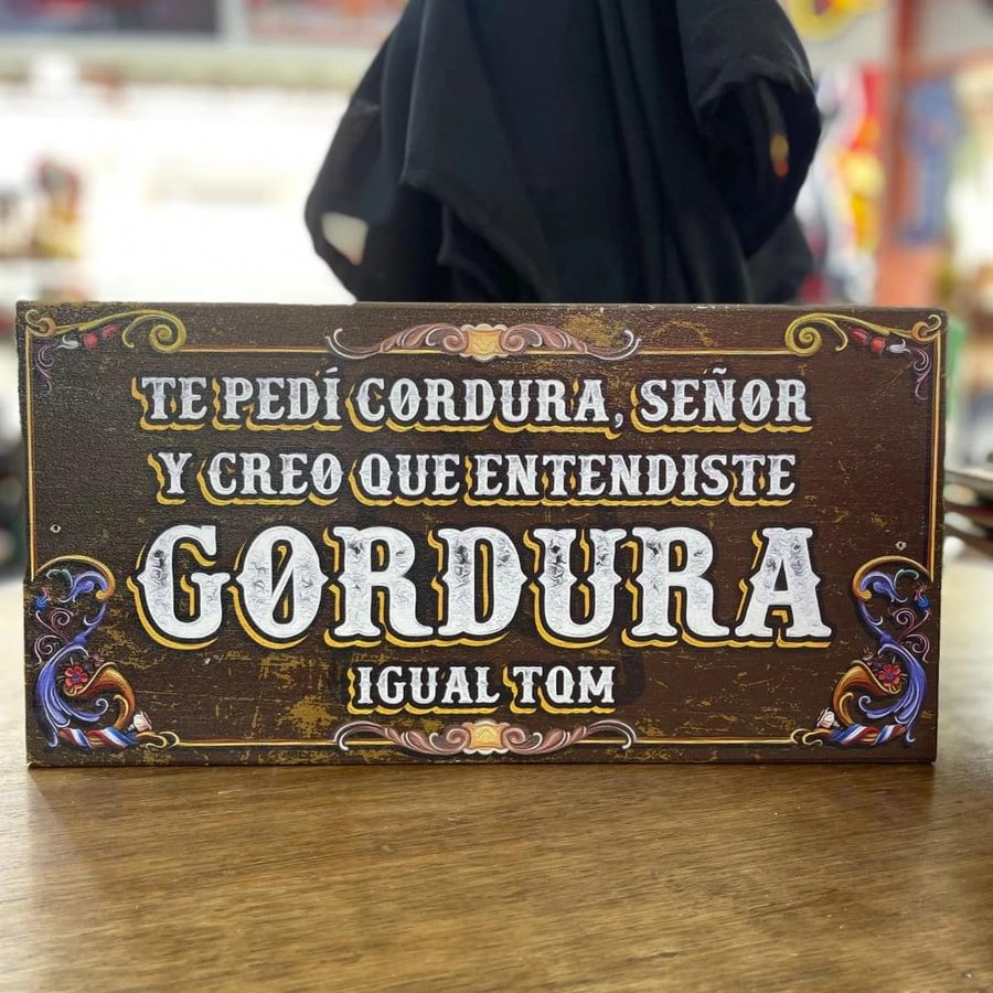 Cuadro Te pedí cordura señor y creo que entendiste gordura