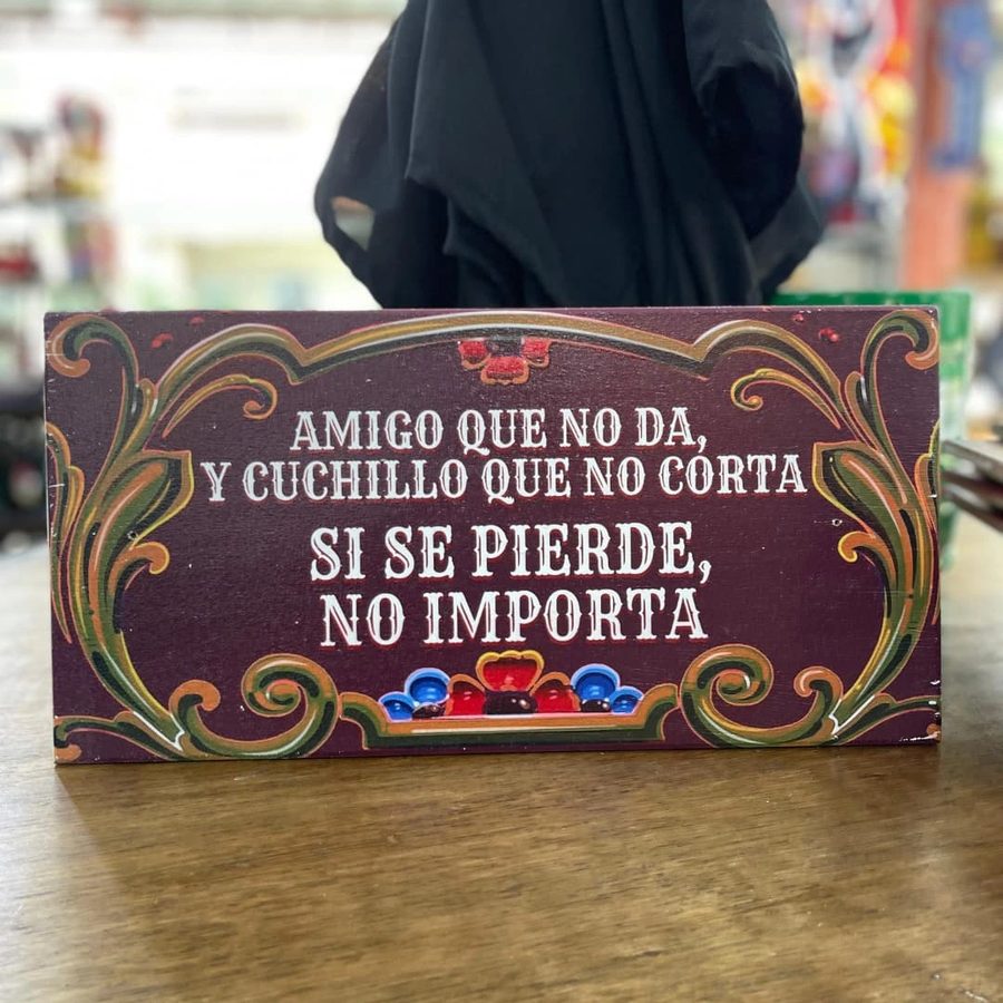 Cuadro Amigo que no da y cuchillo que no corta