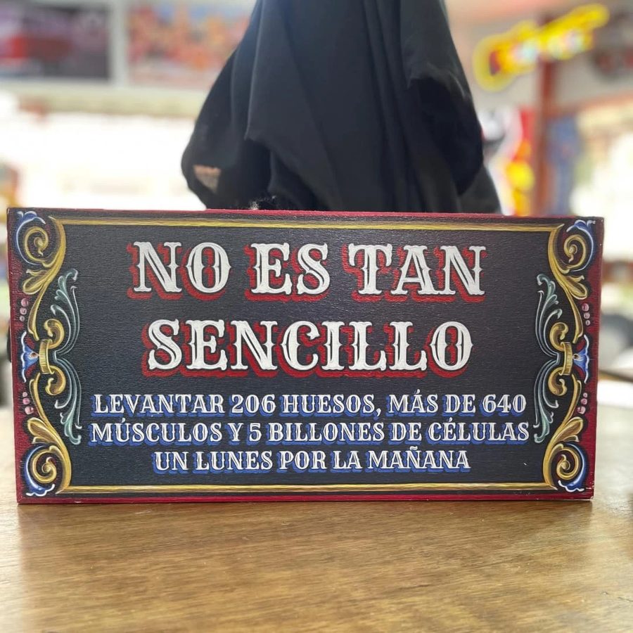 Cuadro No es tan sencillo levantar 206 huesos un lunes