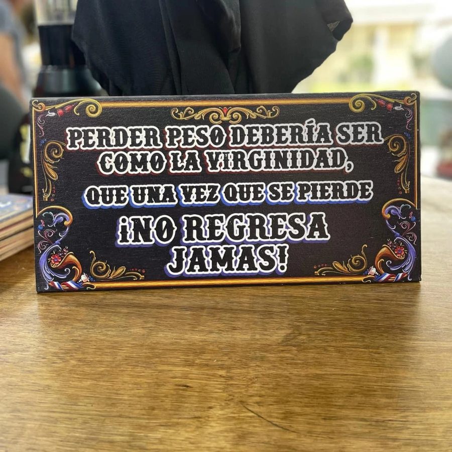 Cartel Perder peso debería ser como la virginidad