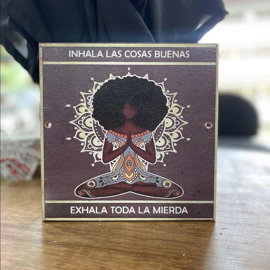 Cuadro Inhala las cosas buenas, exhala toda la mierda