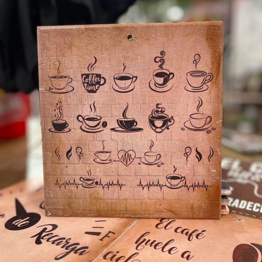 Cuadro Tazas de café dibujadas