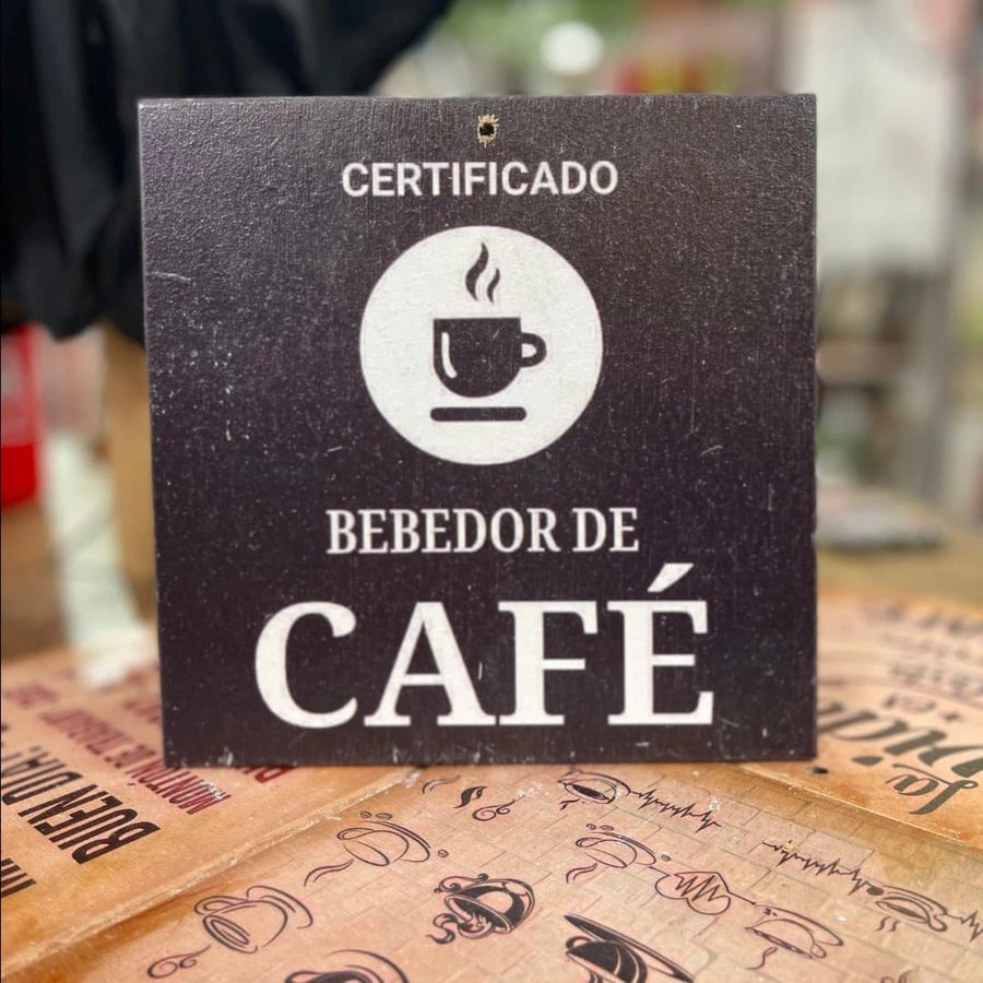 Cuadro Certificado bebedor de café