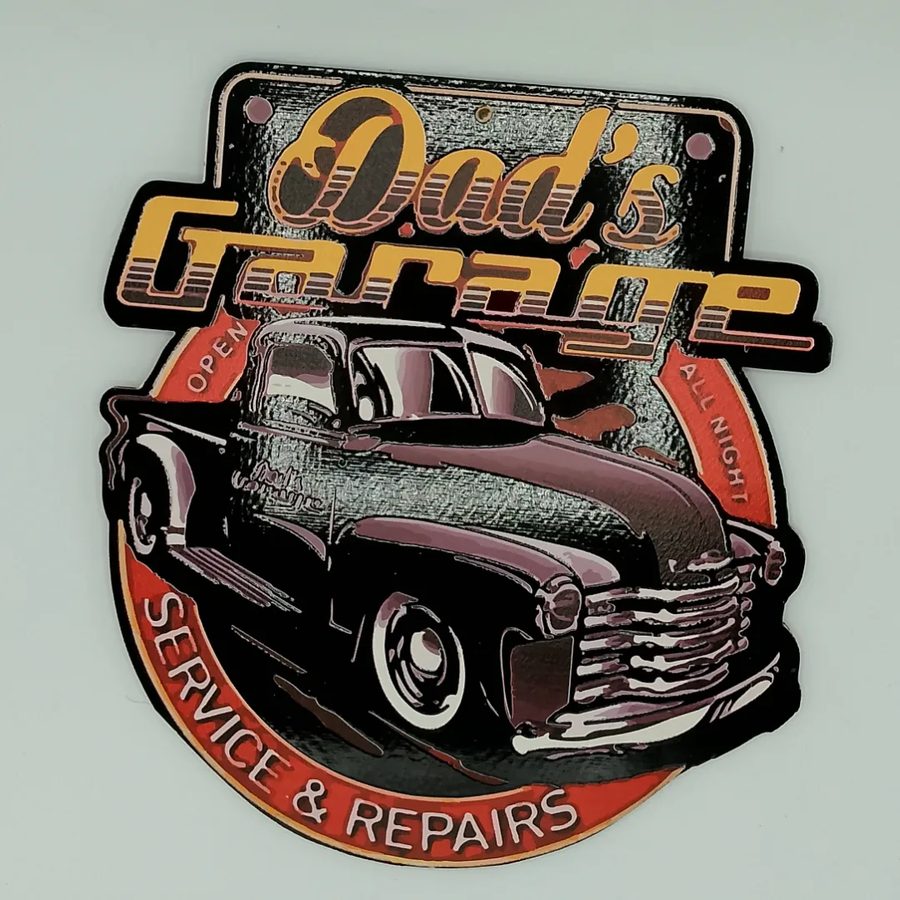 Cartel Dad's Garage Service & Repairs camioneta – foto 2