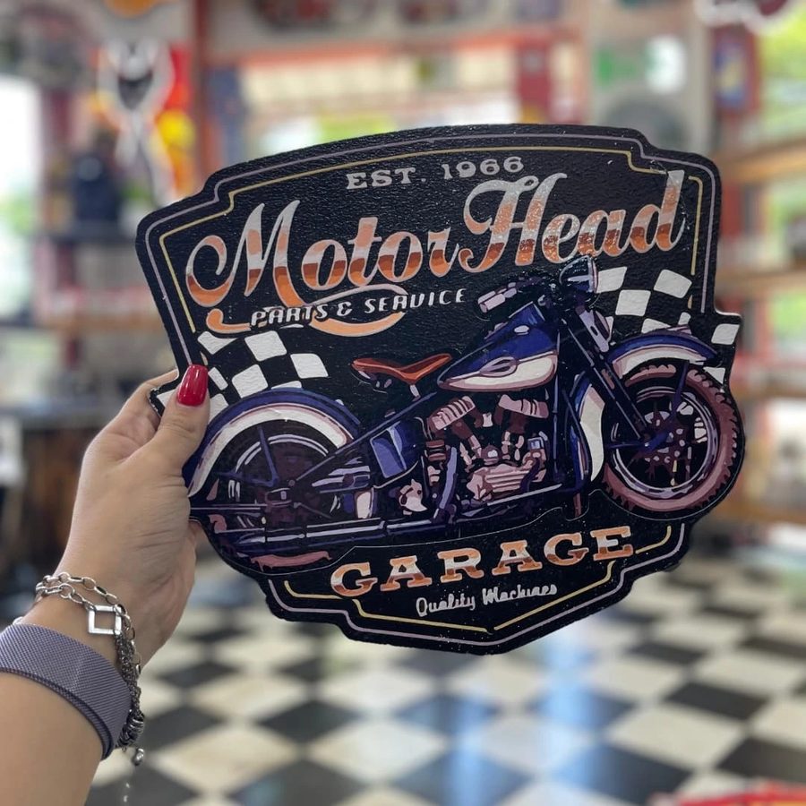 Cartel Motor Head Garage moto