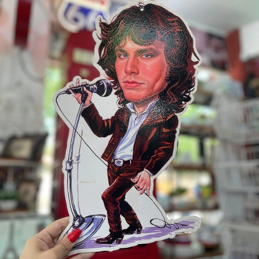 Cartel Caricatura de cantante con micrófono