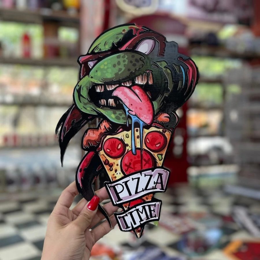 Cartel Pizza Time tortuga ninja