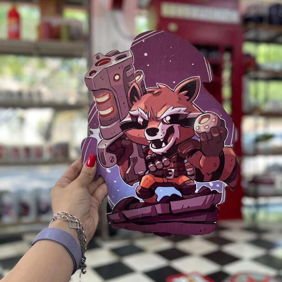 Cartel Rocket Raccoon chibi – Guardianes de la Galaxia