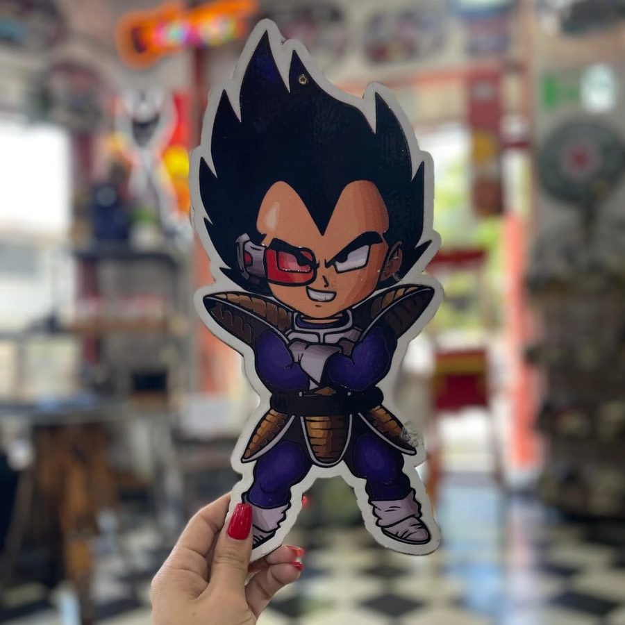 Cartel Vegeta chibi