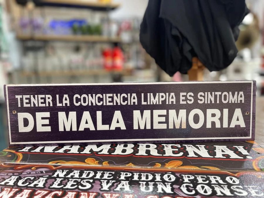 Cuadro Tener la conciencia limpia es síntoma de mala memoria