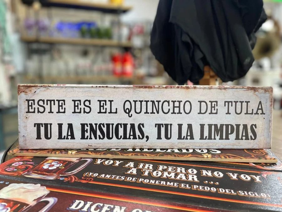 Cuadro Este es el quincho de Tula tú la ensucias tú la limpias