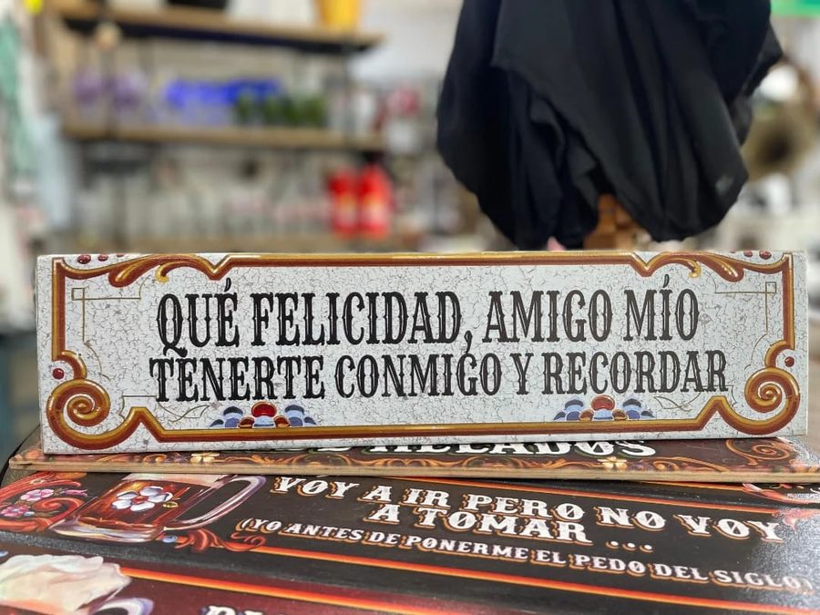 Cuadro Qué felicidad amigo mío tenerte conmigo y recordar