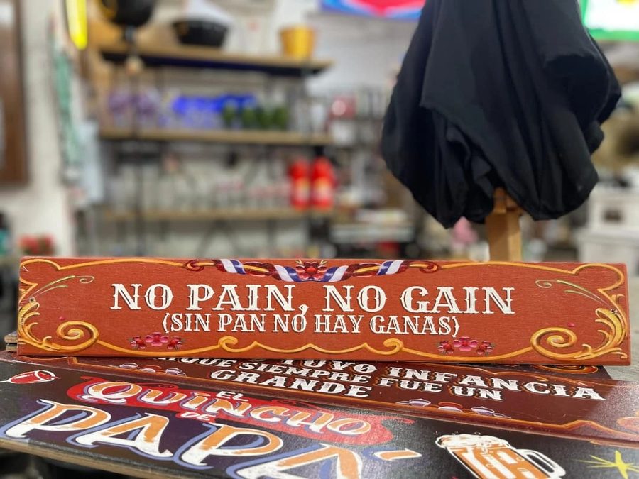 Cuadro No pain no gain (sin pan no hay ganas)