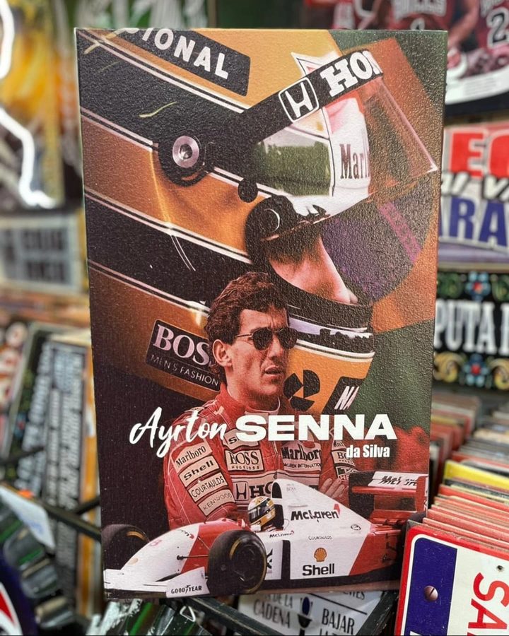 Cuadro Ayrton Senna collage casco
