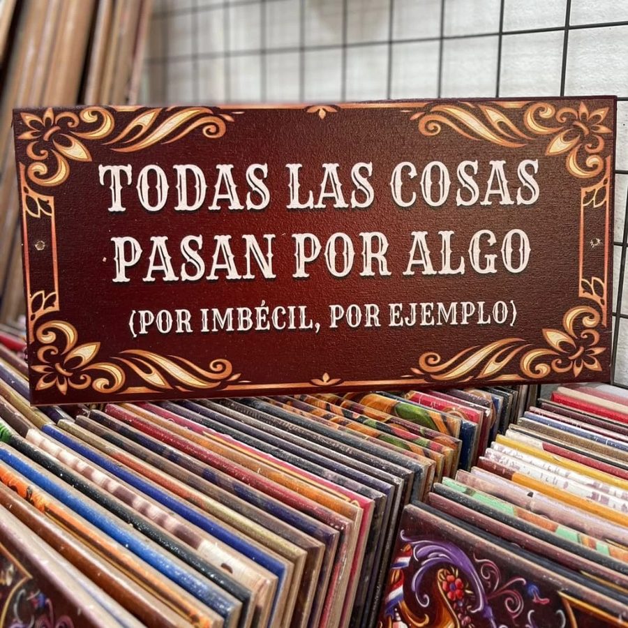 Cuadro Todas las cosas pasan por algo (por imbécil, por ejemplo)