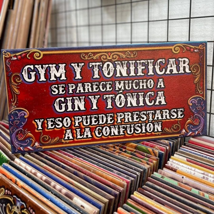 Cuadro Gym y tonificar se parece mucho a gin y tónica